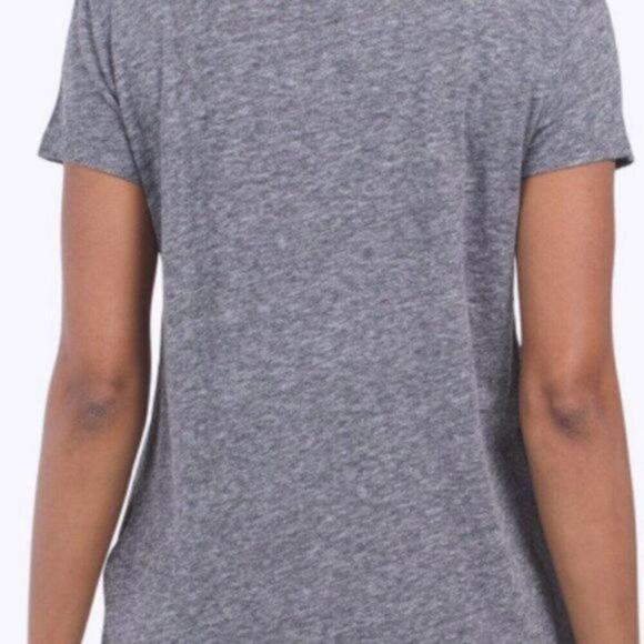 Zadig & Voltaire Flocked Rock Detail Tee Gray M - Picture 3 of 13